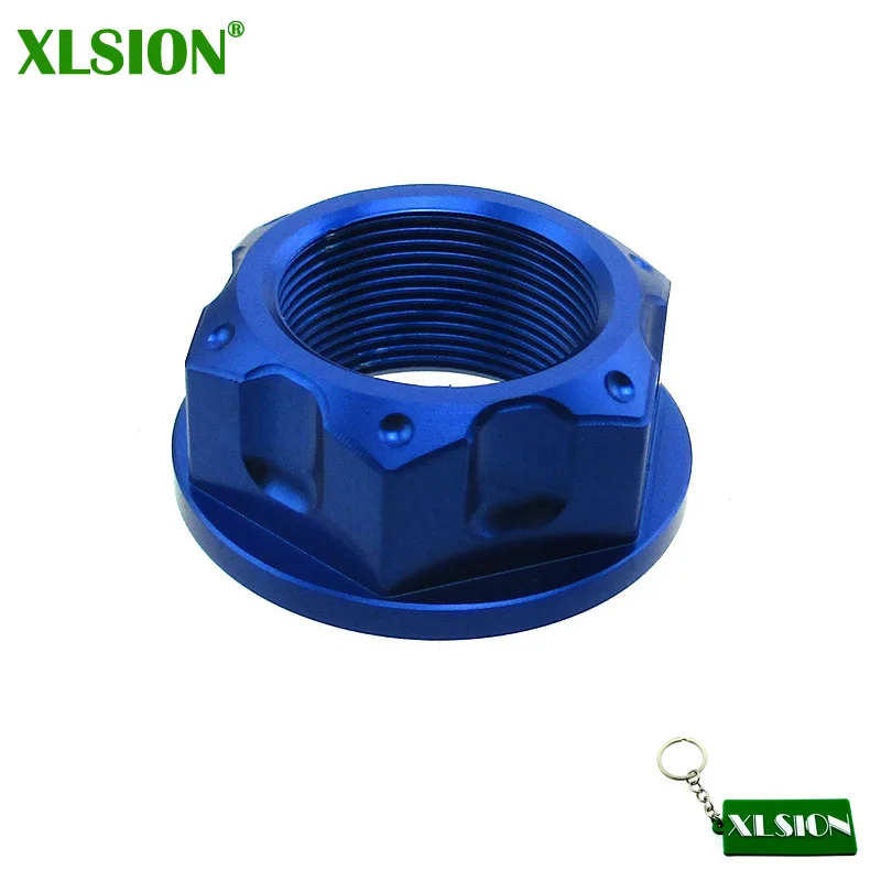 Motorcycle Accessories Aluminum M22 x 1mm Steering Stem Nut For Honda CRF50 XR50 KLX110 KX65 KX85 DRZ110 RM85 TTR50 TTR110 TTR125 50cc-190cc Dirt Bike