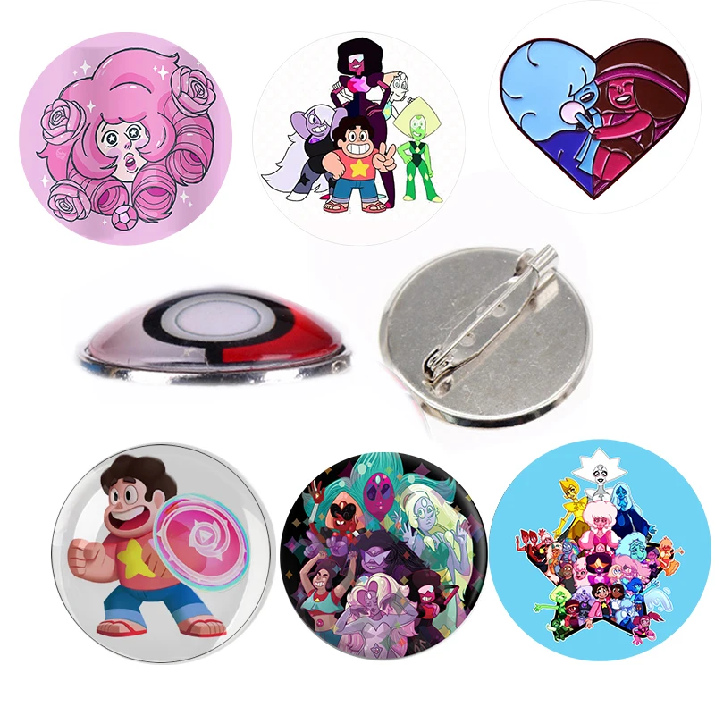 Steven universo esmalte pino dos desenhos animados personagens de tv anime  engraçado emblemas cura anime serie trajes mochilas jóias amigos presentes  - AliExpress