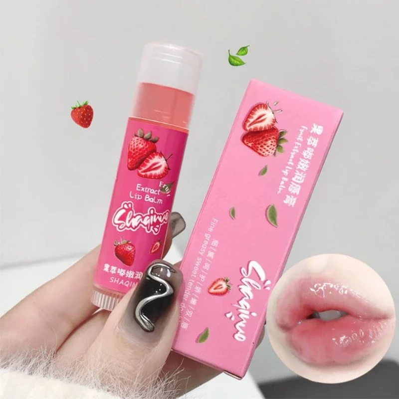 Set of 3Pcs Fruit Extract Lip Balm Jelly Moisturizing Hydrating