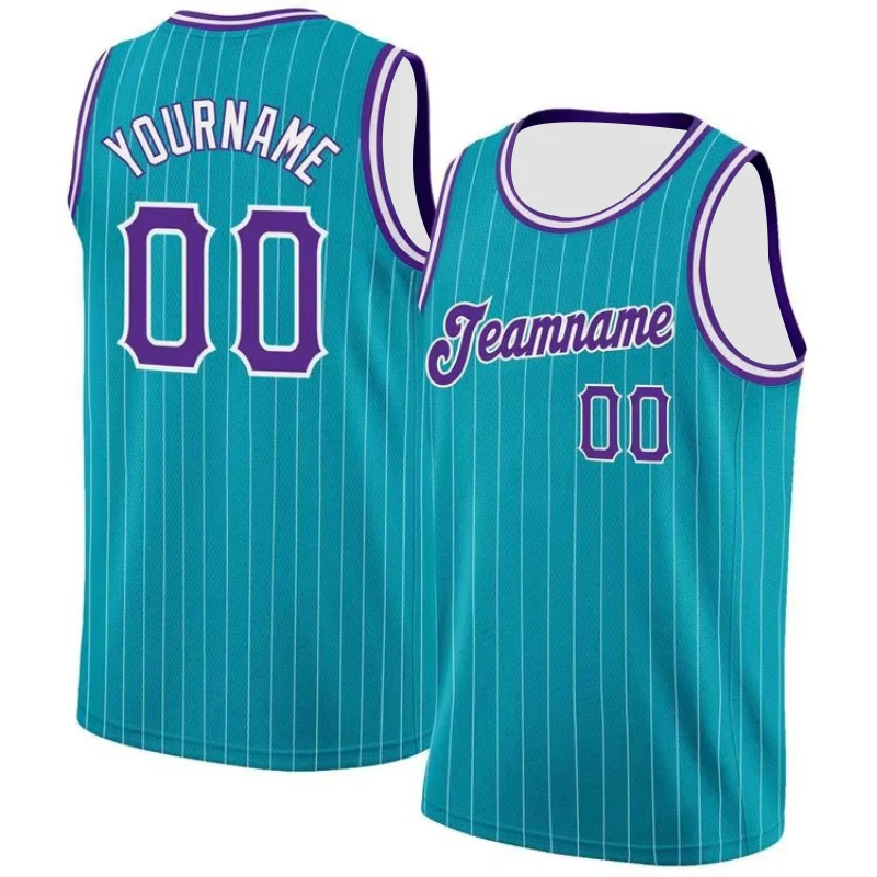 Men Basketball Jerseys Pinstripe Stitched Printed Basketball Uniform Mesh Breathable NO.00 Adult children's training jersey basketball jerseys