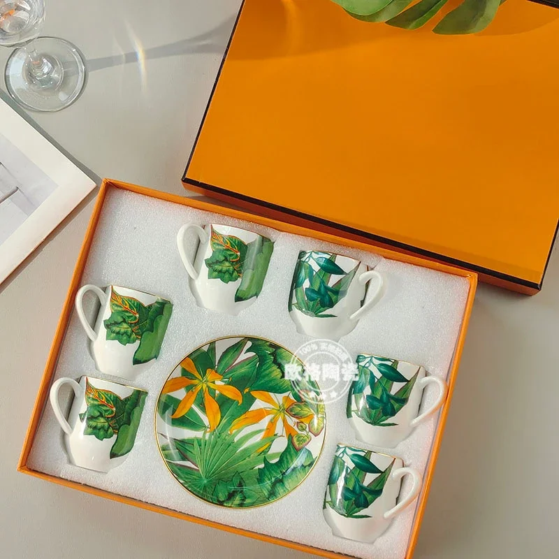 Tropical Rainforest Series Western Food Plate Rice Bowl Soup Pot Tableware Wizard of Oz Bone Porcelain Tableware Gift Gifts