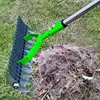 Lawn Loosening Rake Gardening Grass Clearing Rake Sturdy Gardening Loosening Rake 12.8 Inch Wide grass Eater Rake 67 Inches Long 5