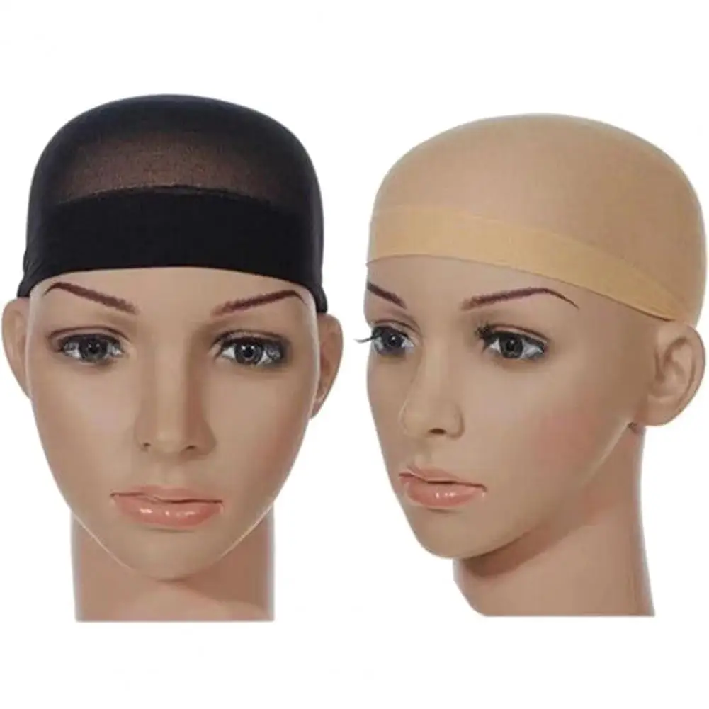 2Pcs Wig Net Stretchy Non-Slip High Temperature Fiber Mesh Wig Snood Women Makeup Weave Hairnet Hair Tools