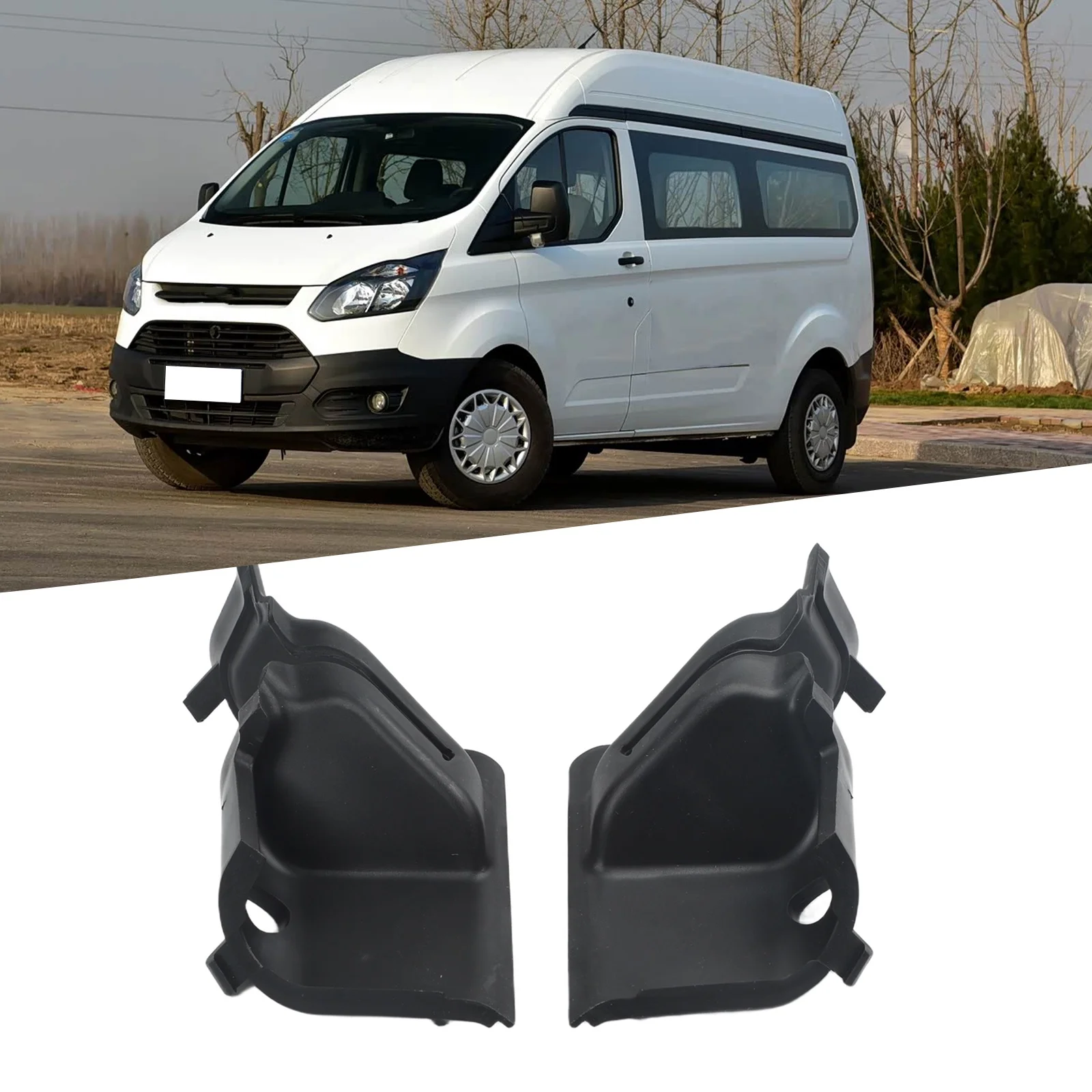 Transit MK7 2006-2013 1433665,6C11-16K814-AE,6C1116K814AE,1433666,6C11-16K815-A용 L & R 전면 보닛 힌지 커버 트림 1쌍