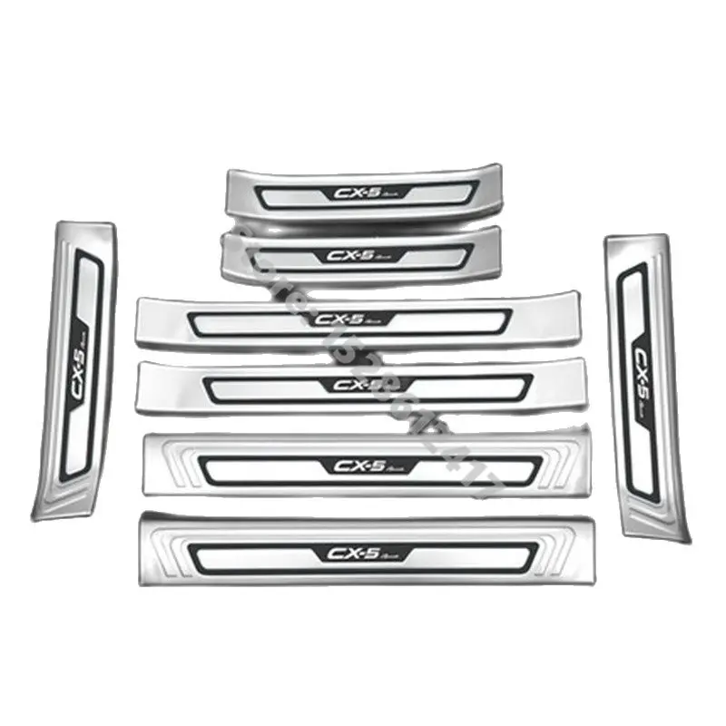 

Stainless Car Door Sill Protector Stickers Scuff Plate Car Accessories For Mazda CX-5 CX5 2017-2022 Car Styling