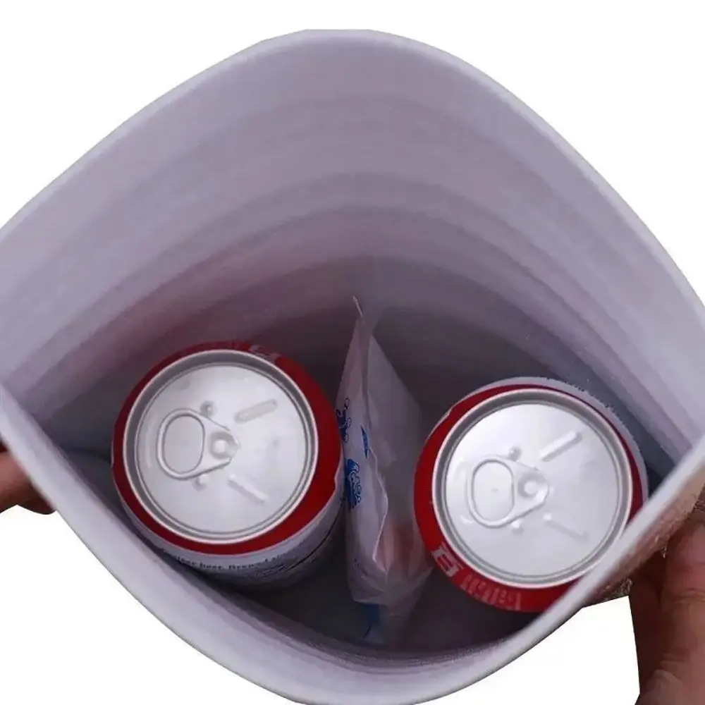 Aluminiumfolie Kühltasche Isolierung Falten Picknick Tragbare Lebensmittel Thermische Verpackung Tasche Lebensmittel Lieferung Getränke Träger Isolierte Tasche – Detail 9