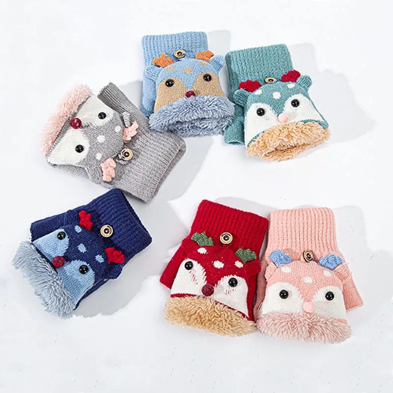 4-12 Years Children Winter Gloves for Girls Boys