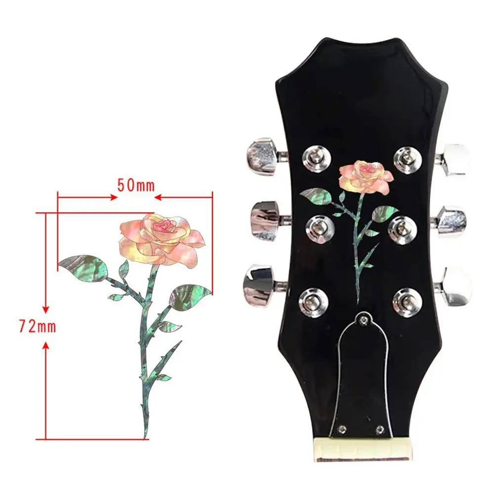 Guitar Headstock Decal Neck Sticker Novelty PVC Guitar Head Stickers Bass Body Decals Sticker DIY Personalise Guitar Accessories