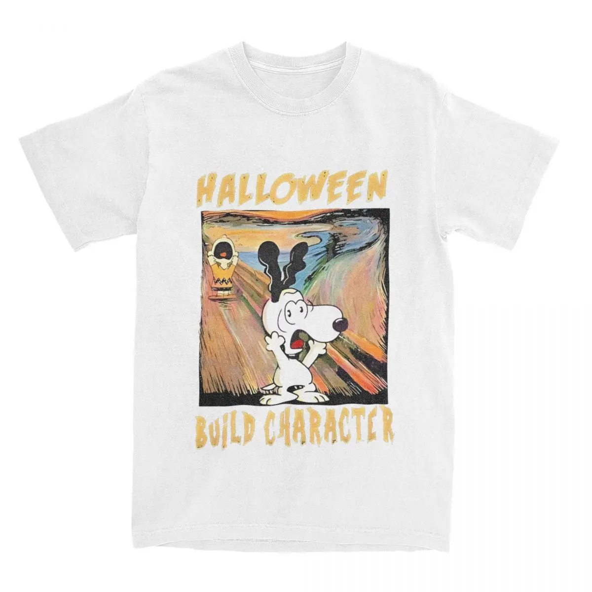 thumbnail image 1 of Camiseta de Halloween con el personaje de Snoopy y Charlie Brown para hombre, camisetas retro 100% algodón, camisetas de verano, ropa de gran tamaño en oferta, 1 of 5