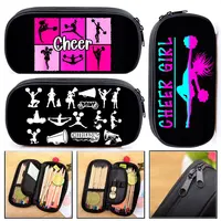 Cheerleading Girls Print Cosmetic Cases Pencil Bag Cute Cheerleader Stationary Bag Women Pencil Box School Case Supplies 1