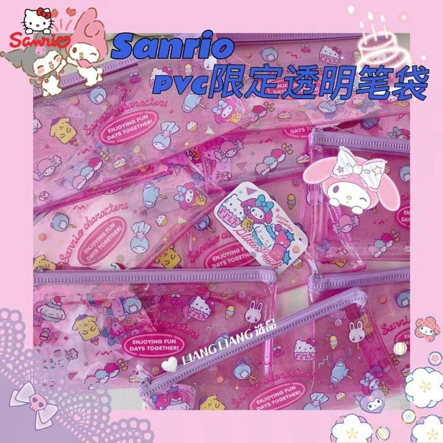 Sanrio Character Kuromi Clear Pen Pouch Pencil Case Purple Stationery New  Japan