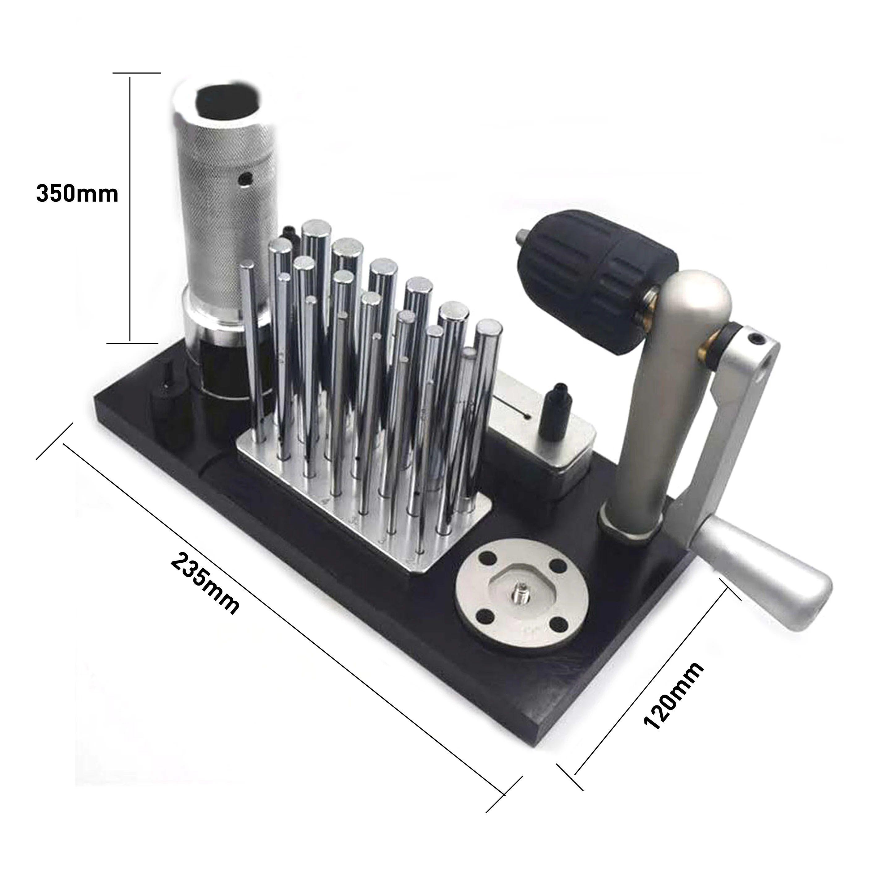 Enhanced and Competitive: Stainless Steel Manual Jump Ring Maker with 20 Mandrels - Professional Jewelry Tool for Craftsmen