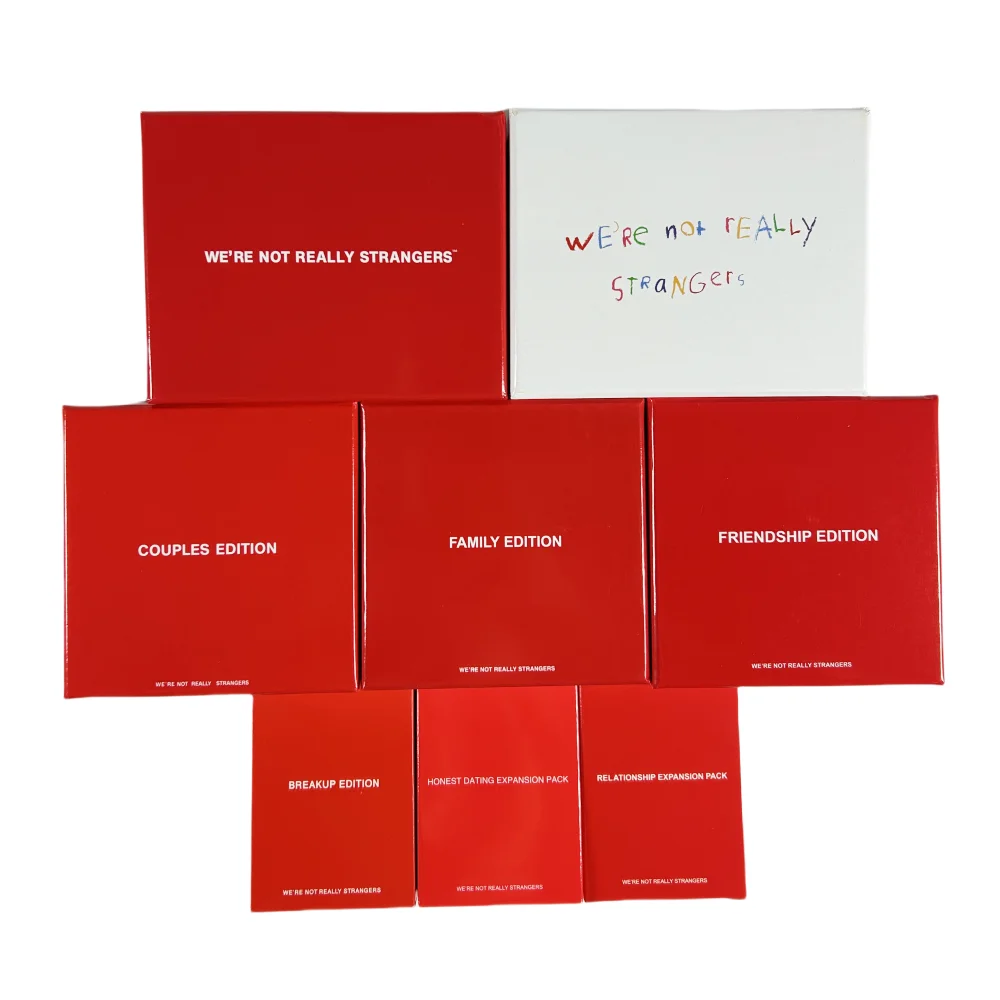 Interactive Card Game 8 Styles WE'RE NOT REALLY STRANGERS Friendship Family Couples Edition Best Friend Party cards