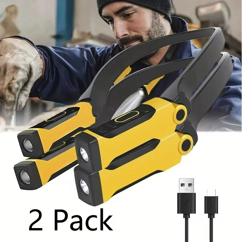 2 lampes de lecture LED rechargeables pour cou avec 2 niveaux luminosité tricot réparation pêche