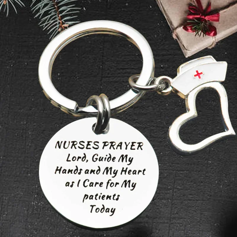 

Cute Nursing Graduation Gift Keychain Pendant Nurse Birthday Christmas Gift Key Chain Keyring Nurse Cap Nurse Gift