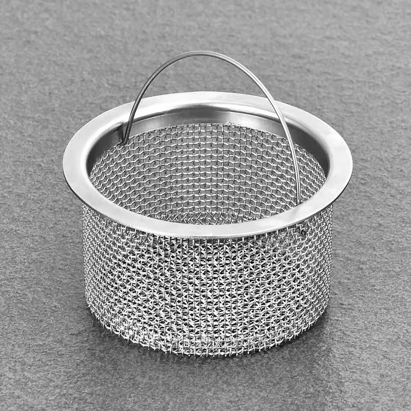 Kitchen Sink Filter Net Washing Basin Drain Basket Stainless Steel Drain Net Pool Anti-blocking Residue Universal Sieb
