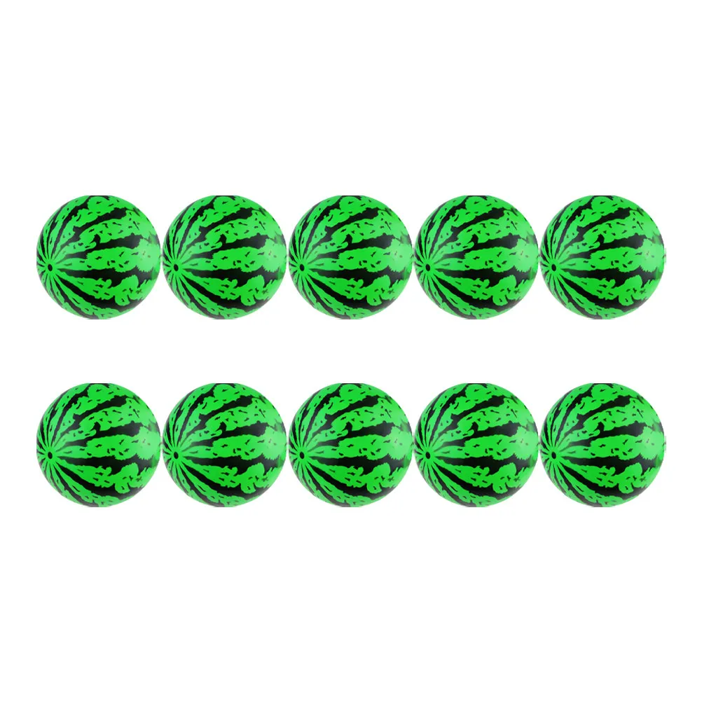 10Pcs 수박 풍선 풀 공 밝은 색상 PVC 여름 해변 공 세트 어린이 야외 파티 게임 여름 풀 공