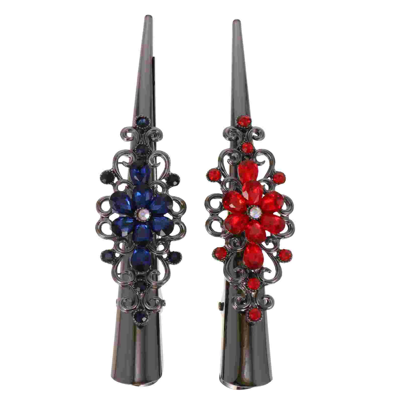 

Fashion Alligator Hair Clips for Women Rhinestone Horn Barrettes Headdress Accessory