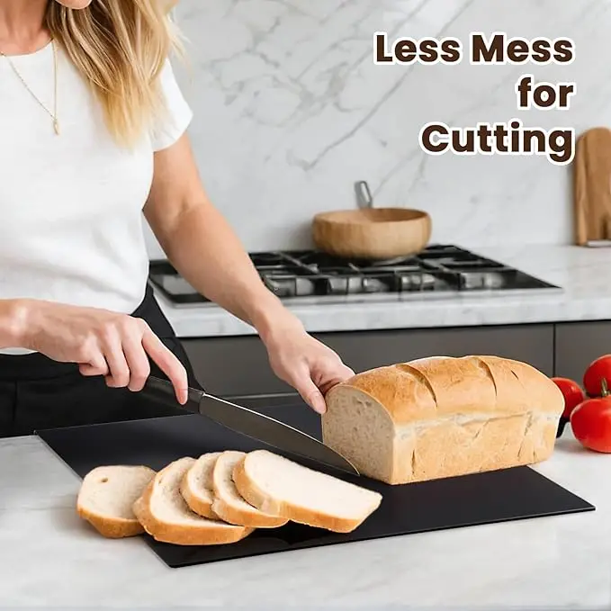 Acrylic Cutting Board with Lip - Clear Kitchen Countertop for Meat Bread  Fruit
