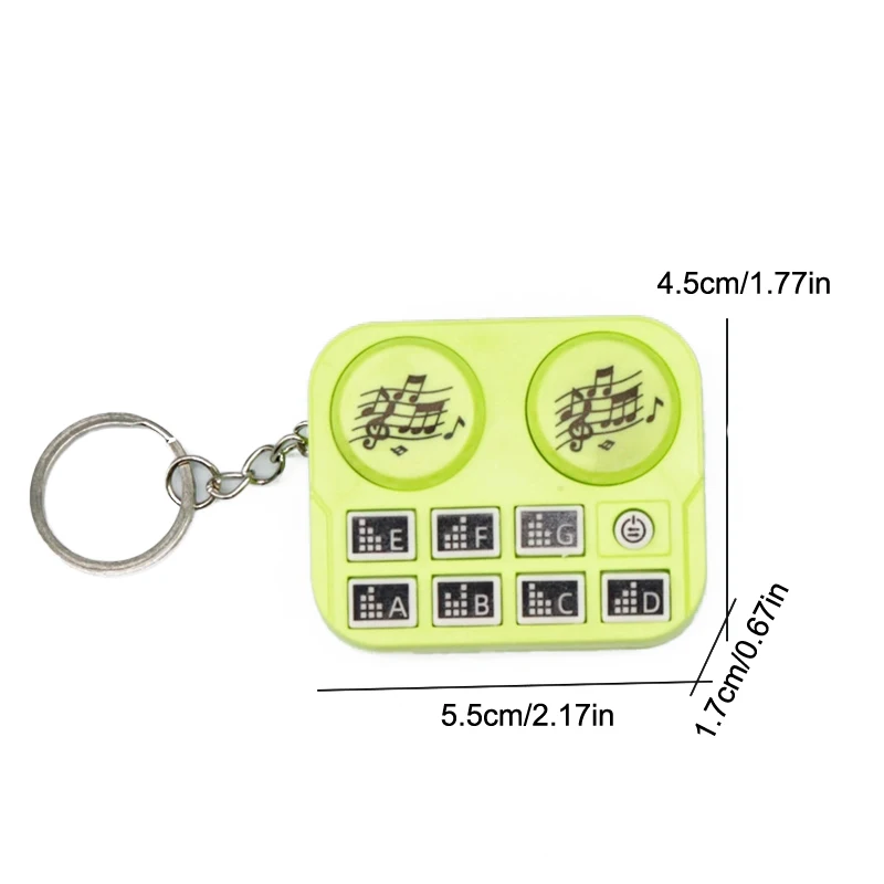 Creative Mini DJ Machine Music Keychain Funny Luminous Sound