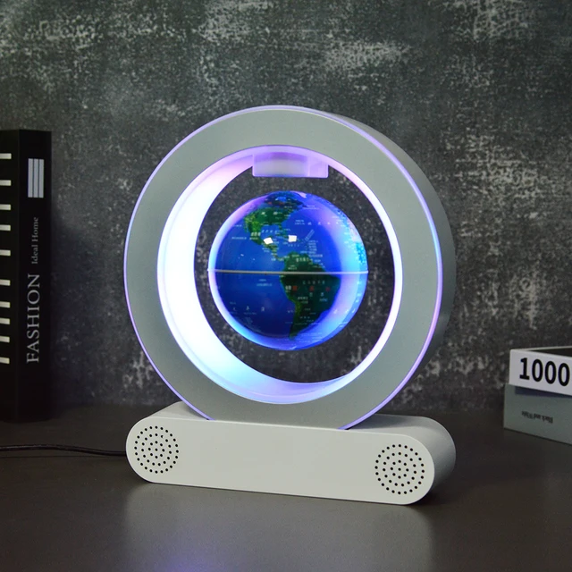 Bluetooth Magnetic Levitation Globe with LED Light, Floating Lamp Globe Christmas Birthday Gifts for Men/Husband/Boyfriend/Kids 2