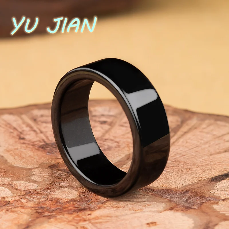 Exquisite Jade Black Jadeite Ring Carving Fashion Ladies Men  Jewelry China Natural Gemstone Charm   Gift