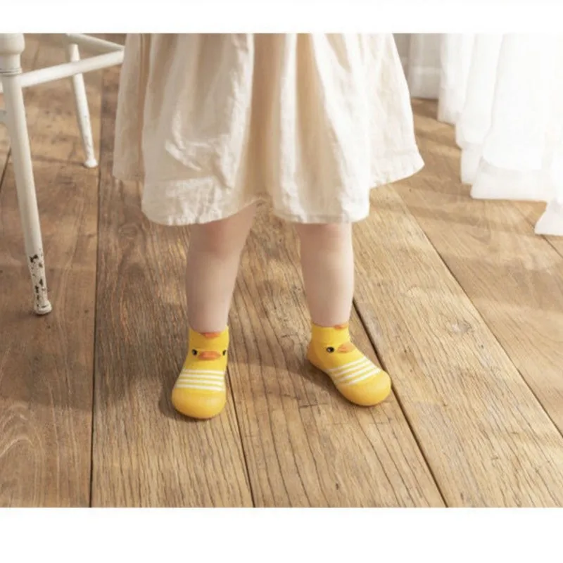 Soft Baby Walking Shoes Baby First Walkers Floor Socks Shoes Cartoon Children's Socks Shoes Anti Slip Rubber Sole