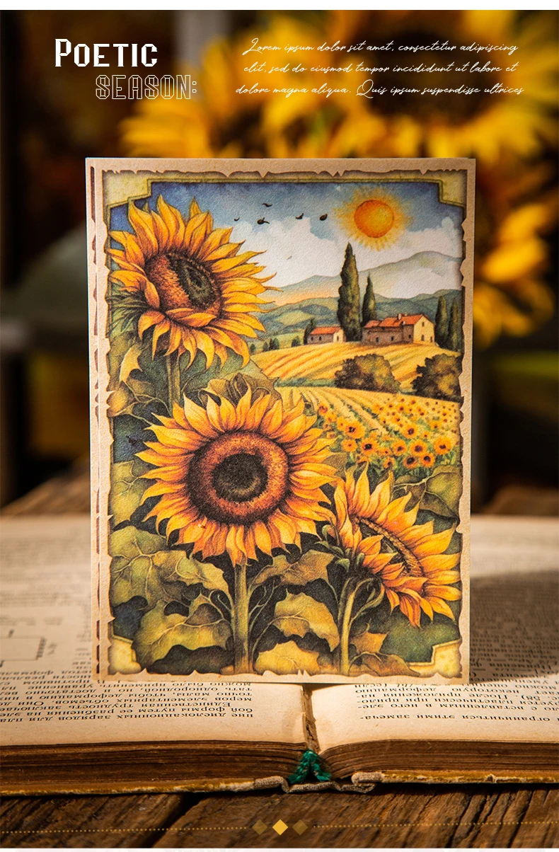 Yoofun 30 Blatt Collage Dekor Material Papier Blume gemalt Buchseiten Vintage Pflanze kreative DIY Junk Journal Scrap booking DIY – Detail 6