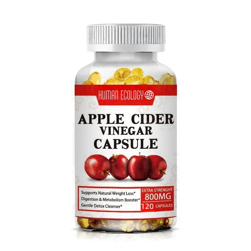 Organic Apple Cider Vinegar Capsules Healthy Weight Management Digestion Detox Immune Soothes Gas Bloating Food