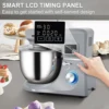 VEVOR 5 IN 1 Stand Mixer Tilt-Head Multifunctional Electric Mixer w/ 6 Speeds LCD Screen Timing 7.4 Qt Stainless Bowl Dough Hook 2