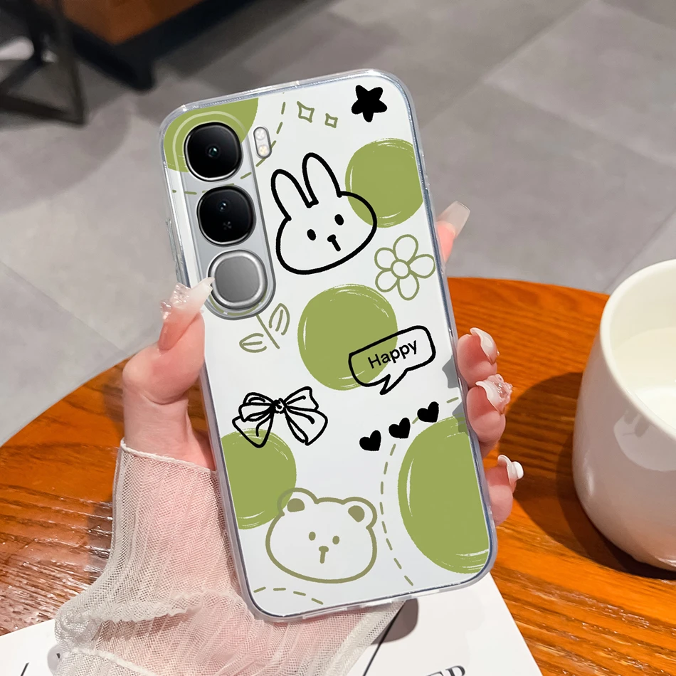 Lucky Flower Transparent Phone Case - Soft TPU Back Cover
