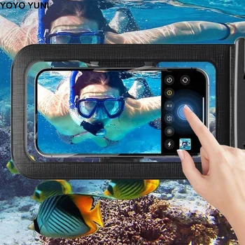 Adjustable Strap Waterproof Phone Pouch Armband Large Capacity Transparent Hanging Neck Bag Touch Screen PVC Dry Bag Pool 1