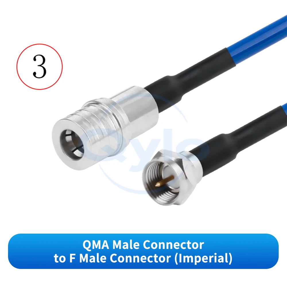 (1 Stück) QMA auf F-Typ HF-Testkabel RG142-PUR Hochflexibles Kabel QMA auf F-Typ Stecker/Buchse Hochfrequenzkabel QMA auf F-Kabel – Detail 5