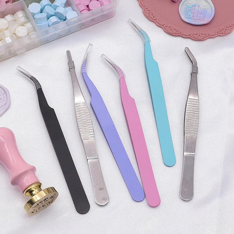 Seal Wax Stirring Tweezers Metal Tweezers Anti Scalding Decor Clip  Scrapbooking Multi-Function Sticker Stamp Wax Mixing Tweezer - AliExpress