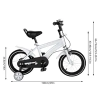 Vélo d'entraînement pour enfants de 14 po avec frein à main et roues amovibles 3