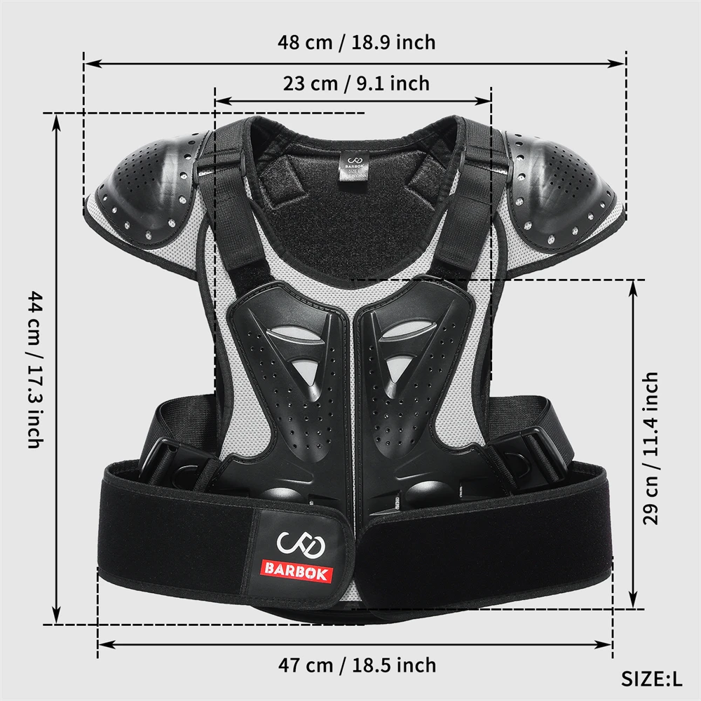 Motorcycle Armor Vest Body Protector For Youth Kids Motocross Armor Jacket Chest Spine Elbow Shoulder Knee Guard