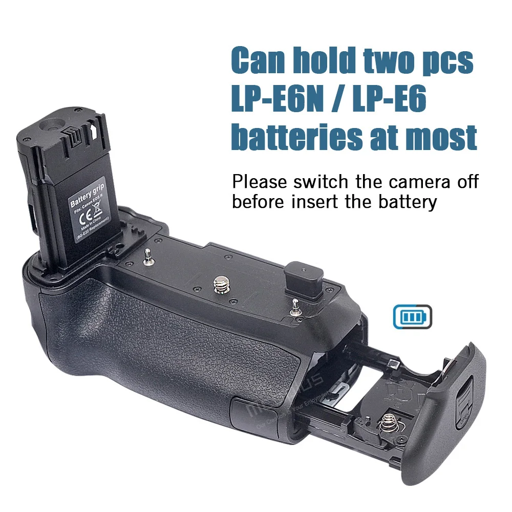 Mcoplus BG-EOSR Vertical Battery Grip as BG-E22 for Canon EOS R EOSR Camera / Works with LP-E6N, LP-E6NH Battery