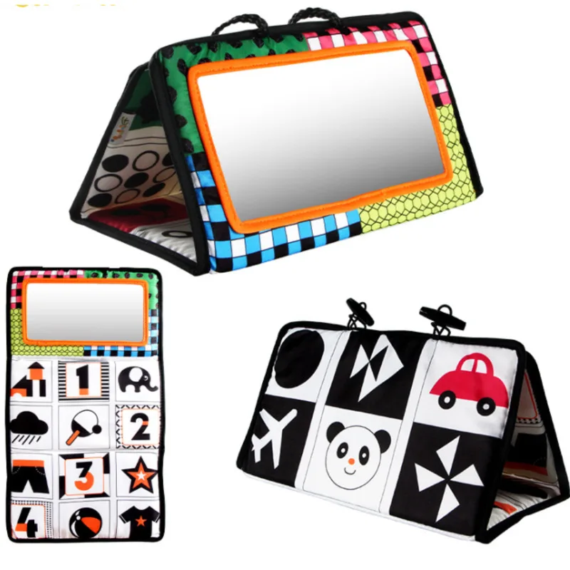 New Tummy Time Floor Mirror, Double High Contrast Activity
