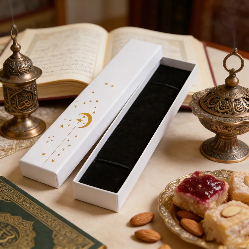 3/6/12 Stücke Mond Sterne Muslimischen Ramadan Geschenkbox Eid Mubarak Schmuck Armband Verpackung Box 2026 Islamische Party Dekoration Lieferungen – Detail 2