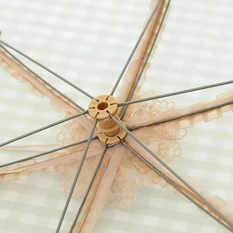 Foldable Breathable Dining Net Cover Dining Table Cover Food Dustproof Insect-proof Vegetable Fruit Umbrella
