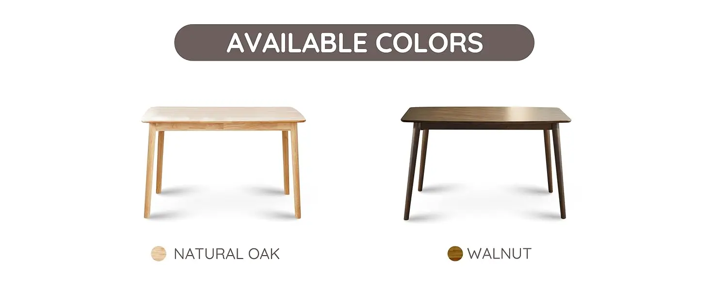 mid century modern oak solid wood wooden rectangular small desk kitchen dining room table set for 4