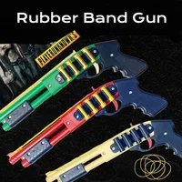 Rubber Band Gun Game Toys Mini Shotgun Rifle Model Burst Small Spray Soft Bullet Gun Game Role Playing Tool 2