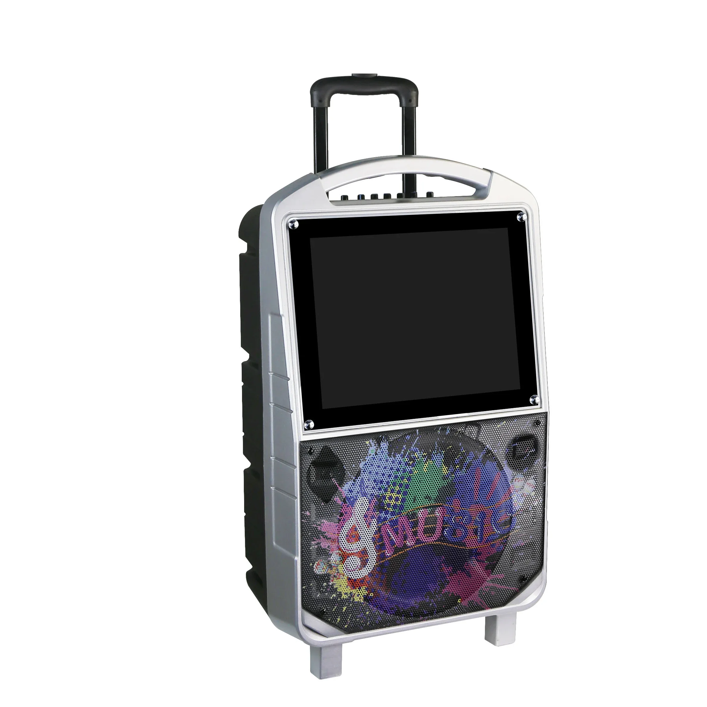 Karaoke Machine 14 inch Touch Screen single 10 inch woofer 40W Speaker with Android 11.1V system blue tooth wireless video play
