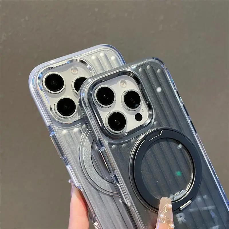 Magnetic Luggage Phone Case With Ring Kickstand For Iphone Pro Max_voghion.com