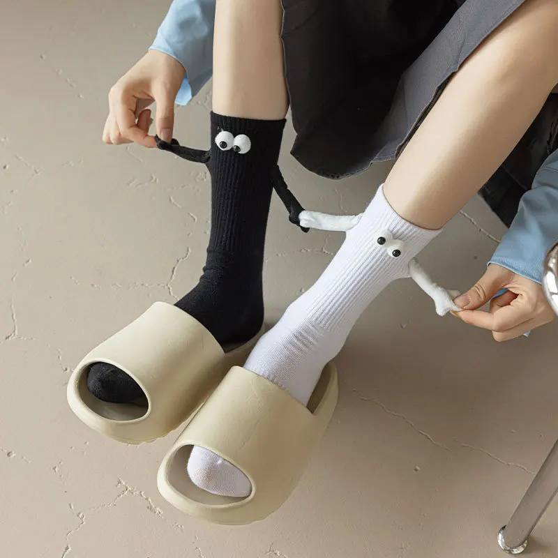 

Носки для пар с 3D куклой, Мультяшные милые хлопковые дышащие удобные носки для рук, милые носки для женщин