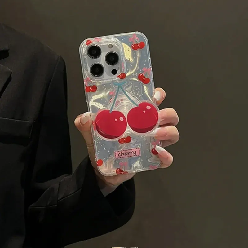 Sweet Cherry Stand Holder Shining Phone Case