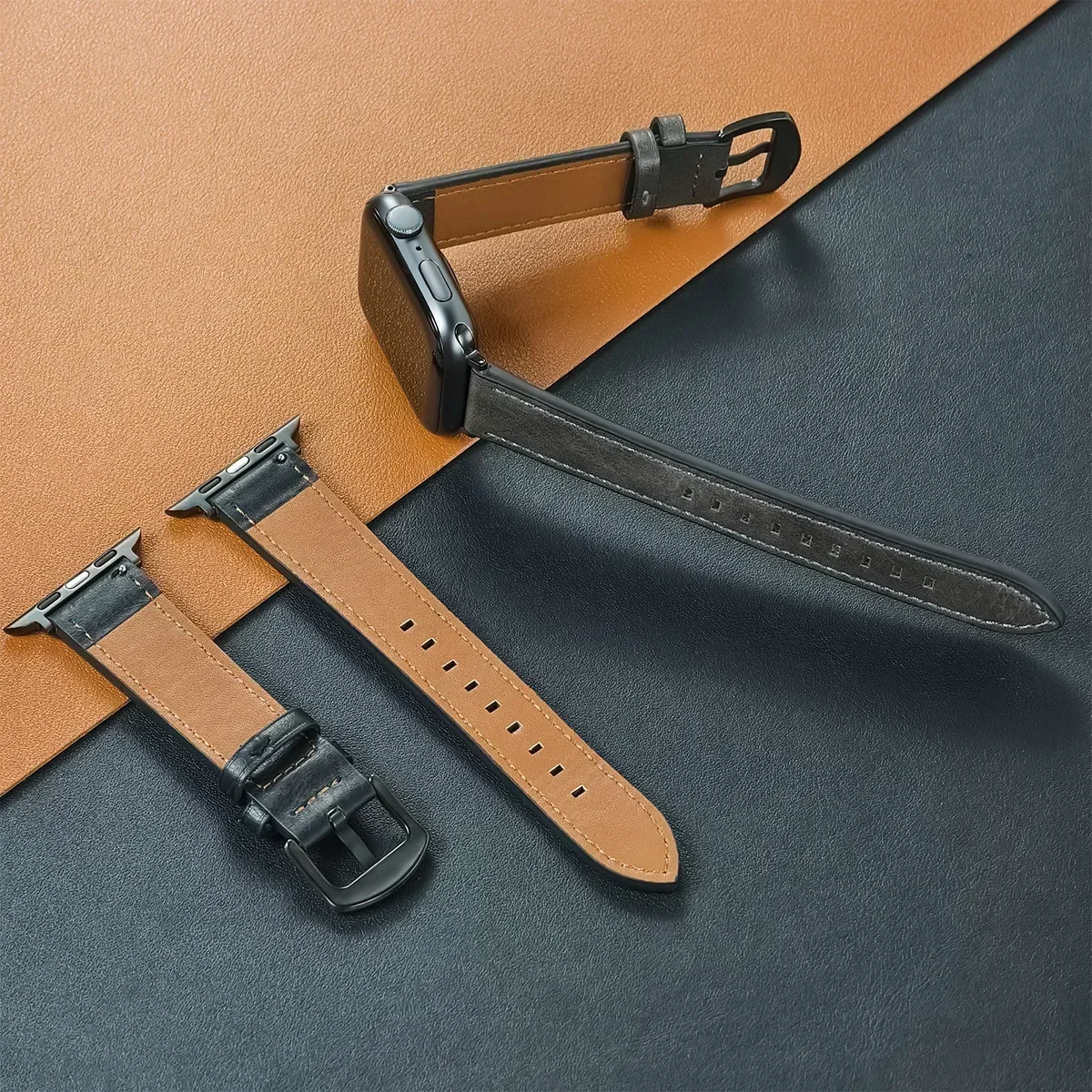 Elegant Leather Strap for Smartwatch Bands - Classic Design Bracelet