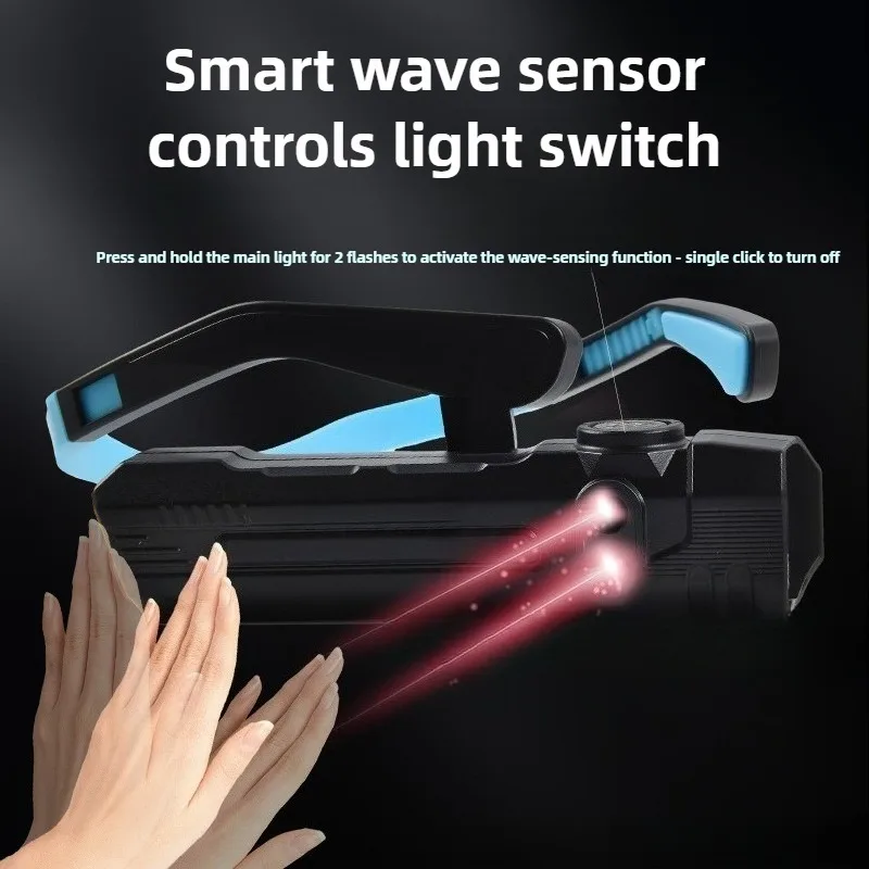 Ear Clip Headlights Waterproof Flashlight with Motion Sensor LED Headlights Suitable for Fishing Hiking Running and Cycling