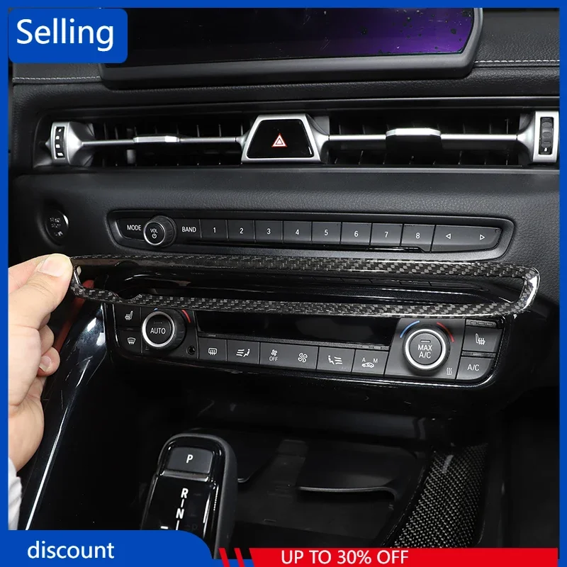 

For Toyota GR Supra A90 A91 2019-2022 Real Carbon Fiber Central Control Volume Adjustment Number Button Frame Car Accessories