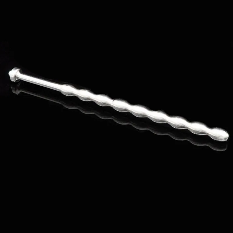 6mm/8mm Beads Urethral Plug Penis Dilator Cock Sounding Rod Stainless Steel Penis Sound Insert Cock Plug BDSM Sex Toys For Men